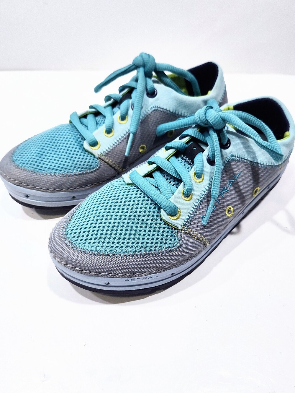 Astral Brewess Water Shoes Womens US 6.5 EU 38 Gray Blue Lace Up Hiking Kayak